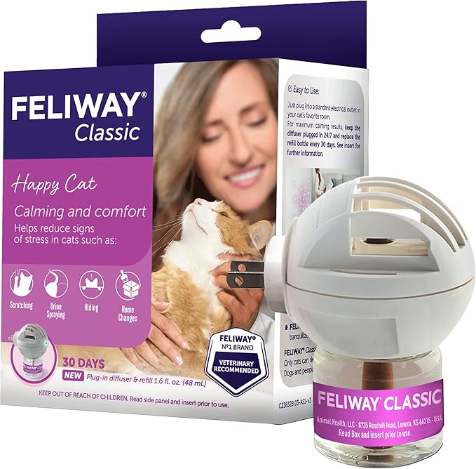 Viral Product Stops Cats Spraying and Scratching: FELIWAY Classic Cat Calming Pheromone Diffuser