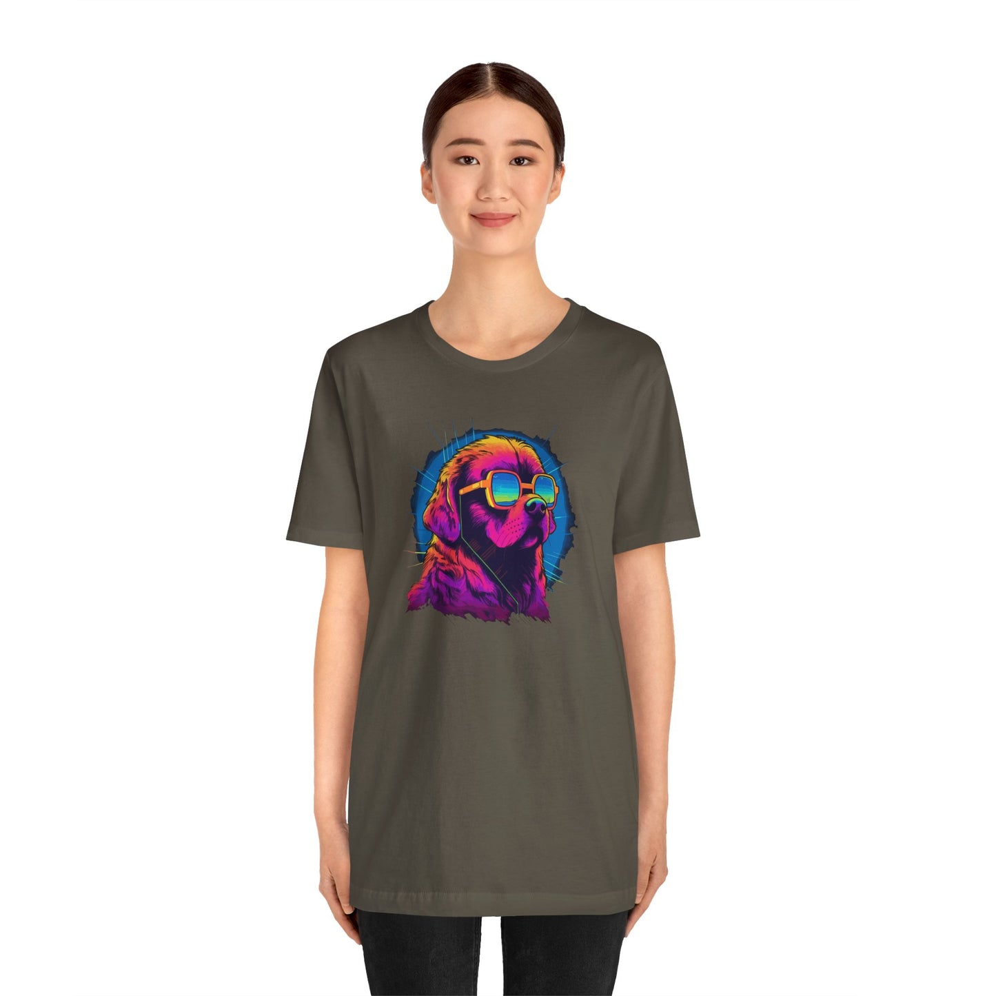 Stellar Rescuer: St. Bernard in Cosmic Frames T-Shirt