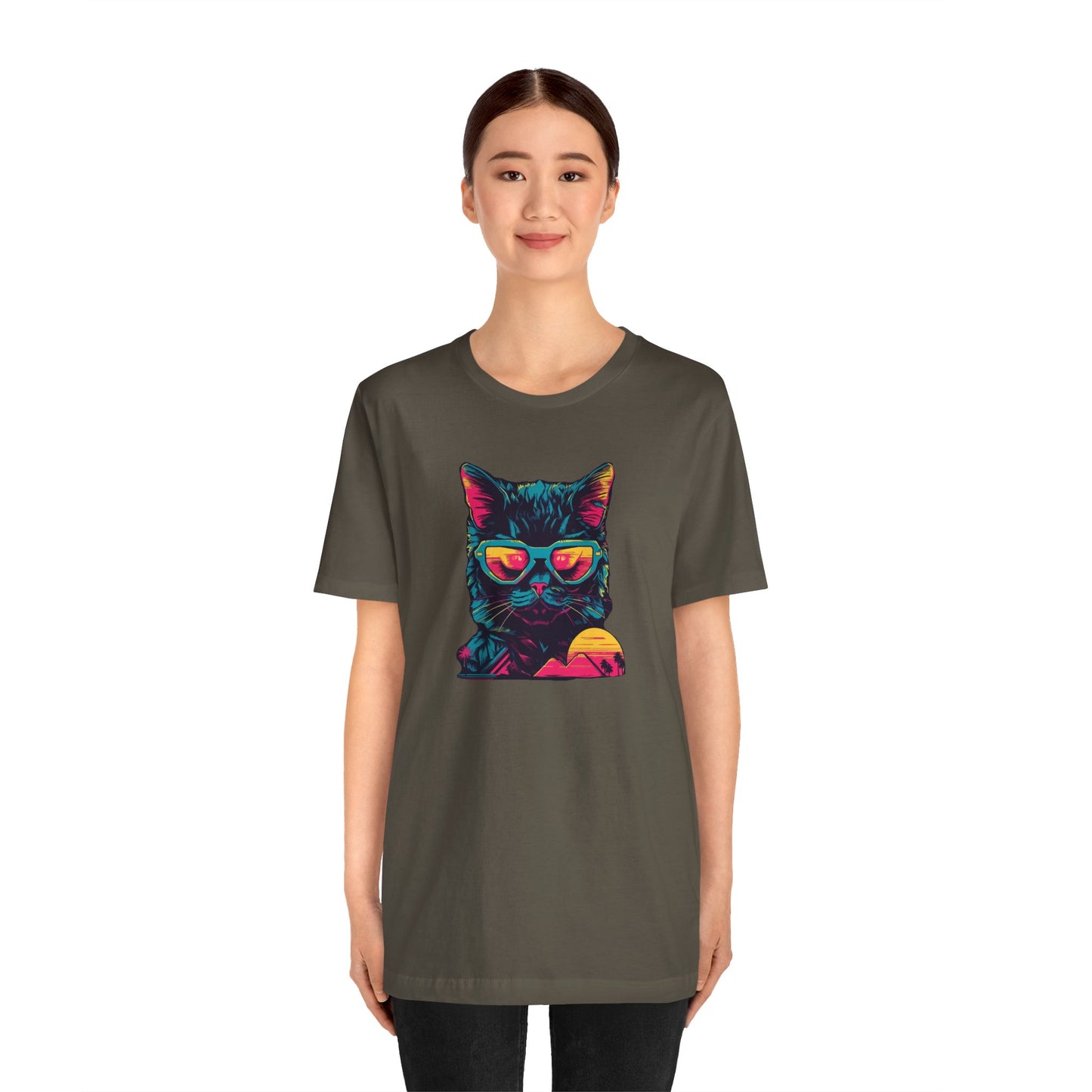 Feline Pharaoh: Shades of Cool in the Desert Sun T-Shirt