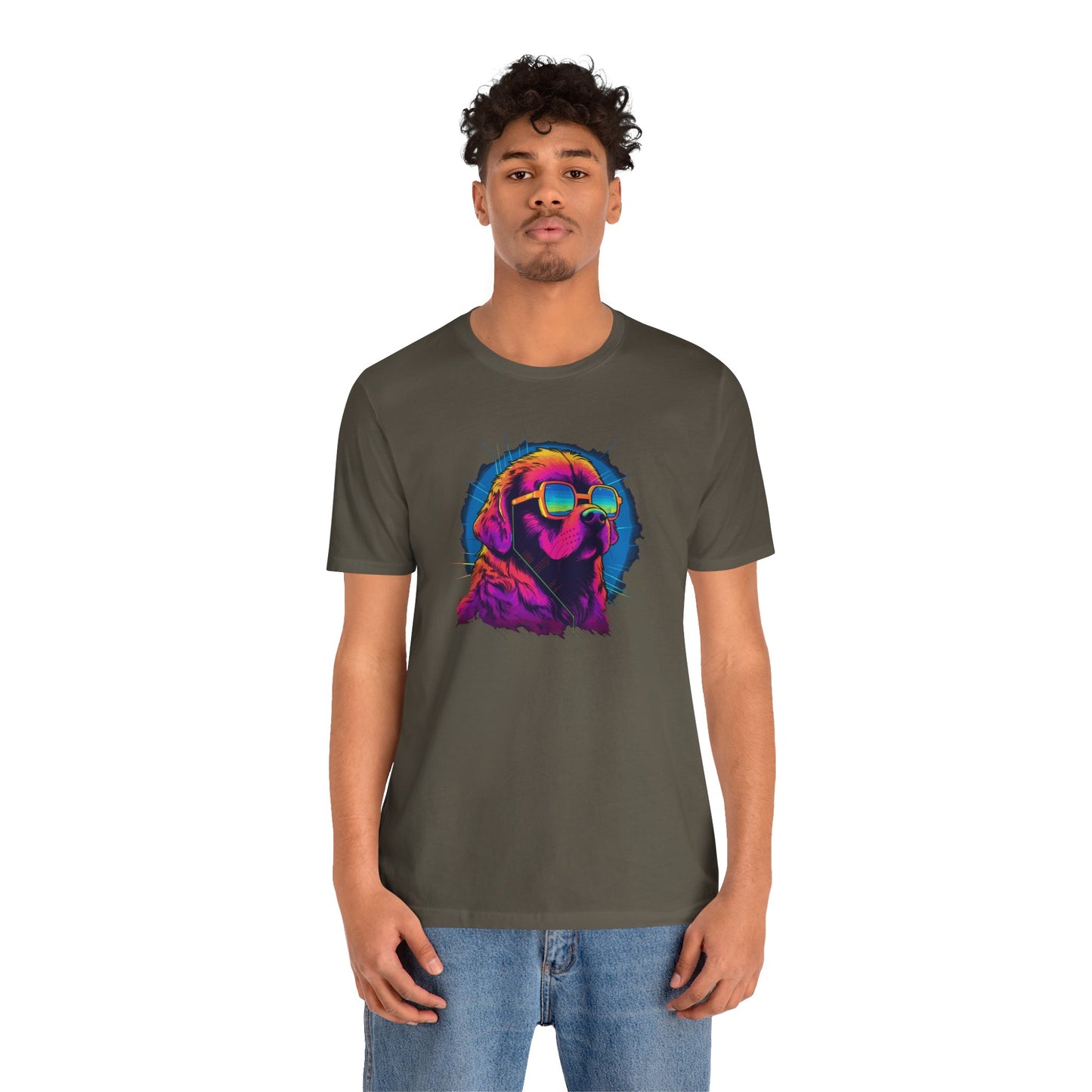 Stellar Rescuer: St. Bernard in Cosmic Frames T-Shirt