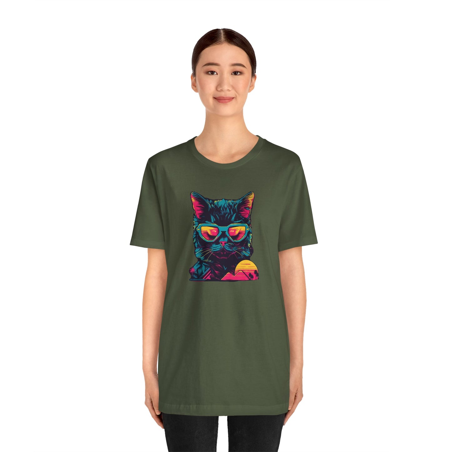 Feline Pharaoh: Shades of Cool in the Desert Sun T-Shirt