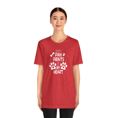 You Left Paw Prints On My Heart T-Shirt