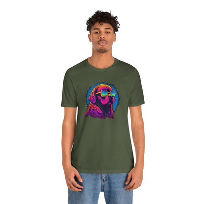 Stellar Rescuer: St. Bernard in Cosmic Frames T-Shirt