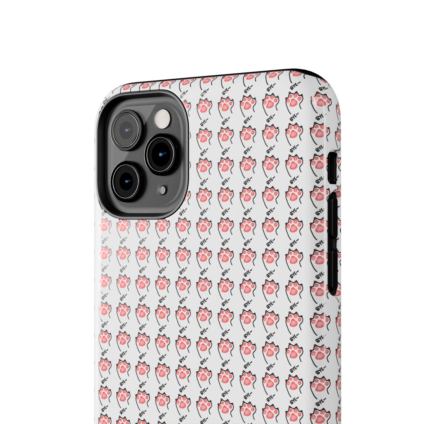 Cute Cat Paw Waving Bye Tough Phone Case