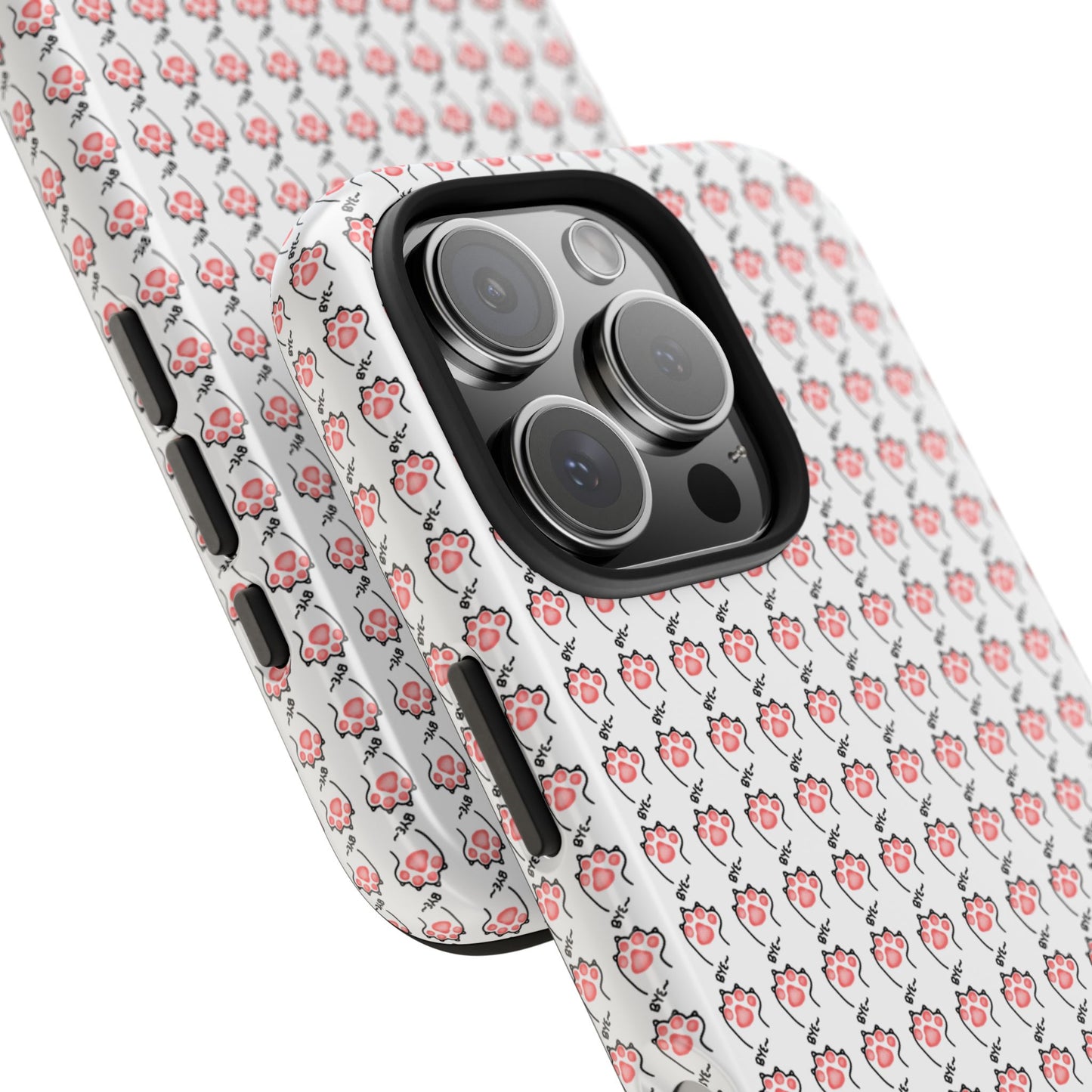 Cute Cat Paw Waving Bye Tough Phone Case