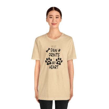 You Left Paw Prints On My Heart T-Shirt