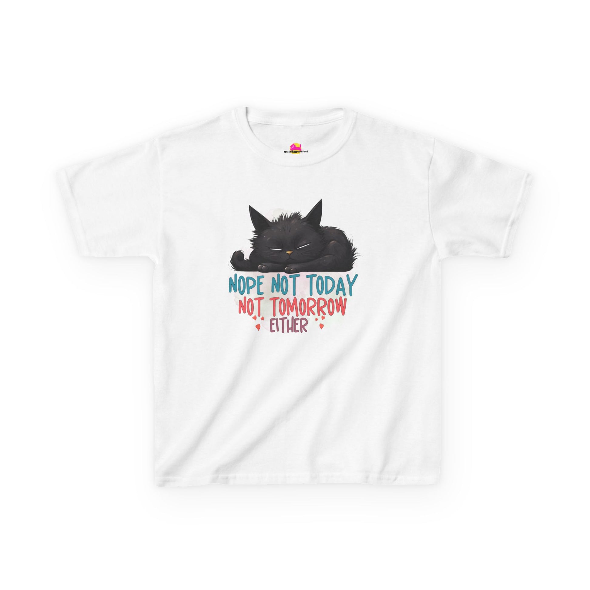 Not Today Not Tomorrow Either Kids Heavy Cotton Tee alternate product view 1