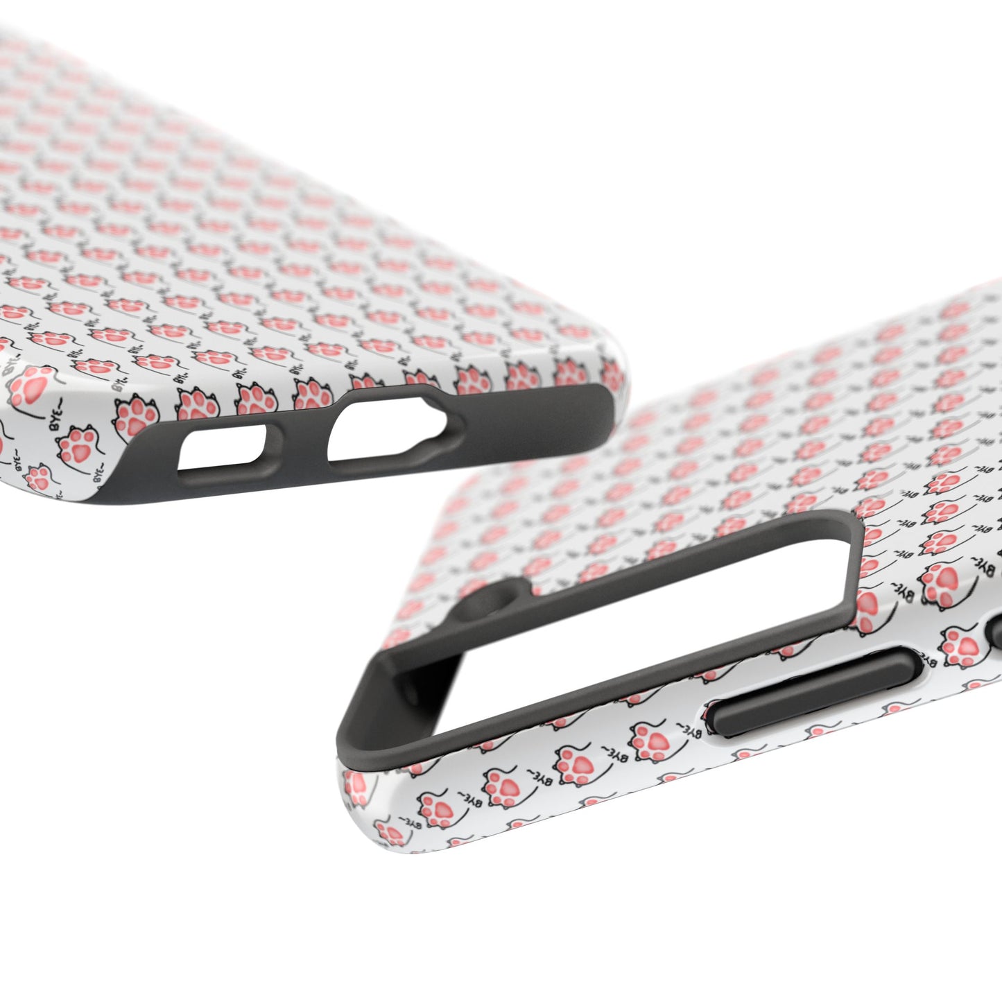 Cute Cat Paw Waving Bye Tough Phone Case