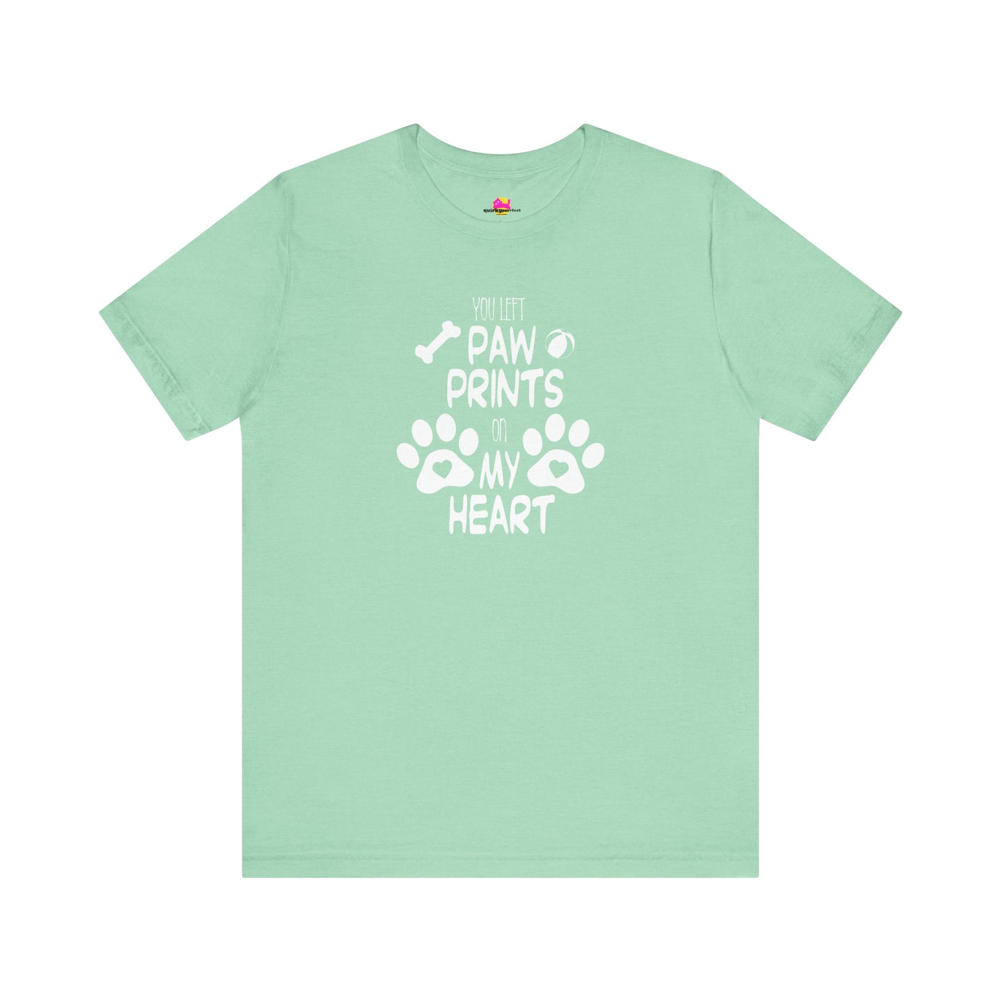 You Left Paw Prints On My Heart T-Shirt alternate product view 6