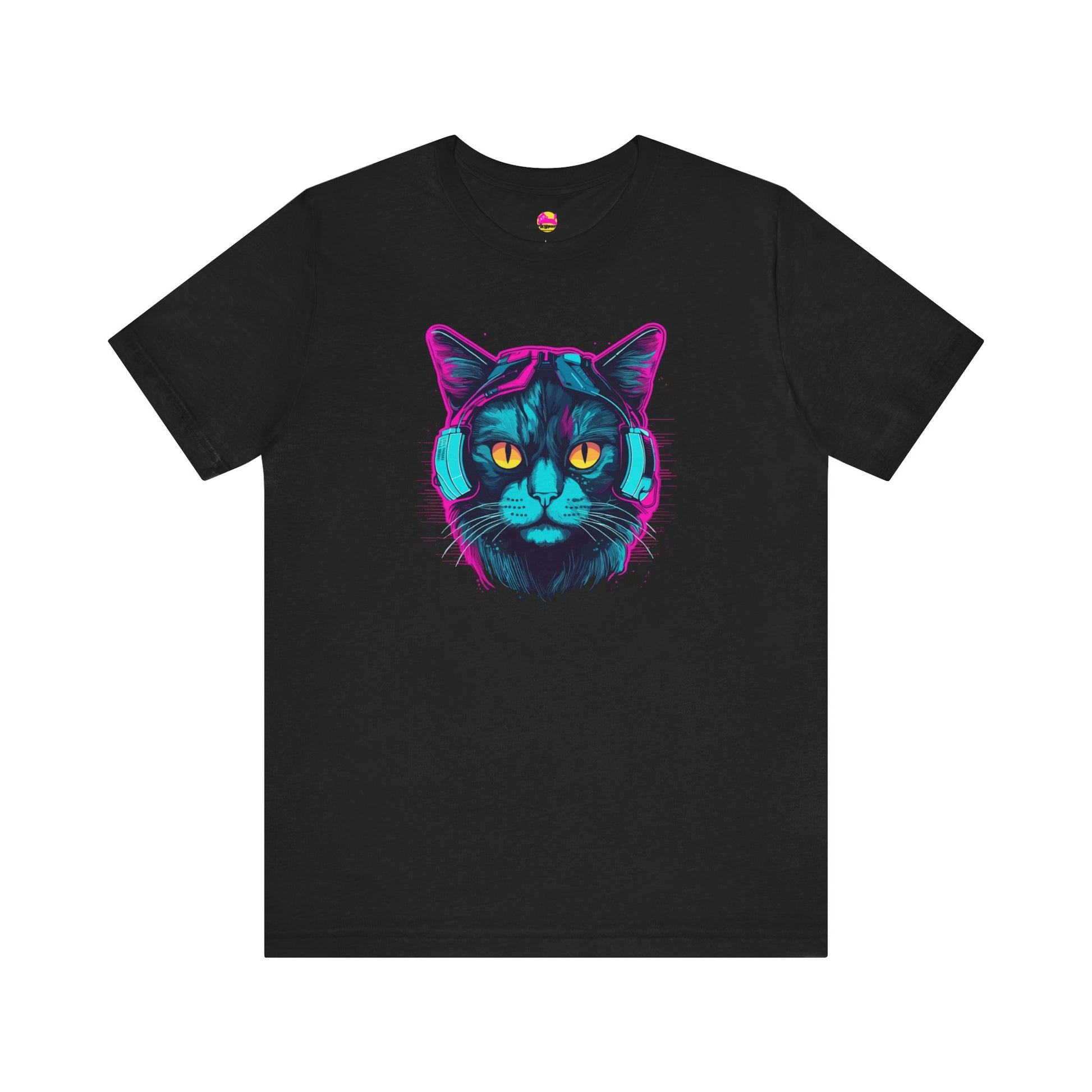 Cosmic Grooves Purrfect Beats in the Feline Universe T-Shirt alternate product view 2