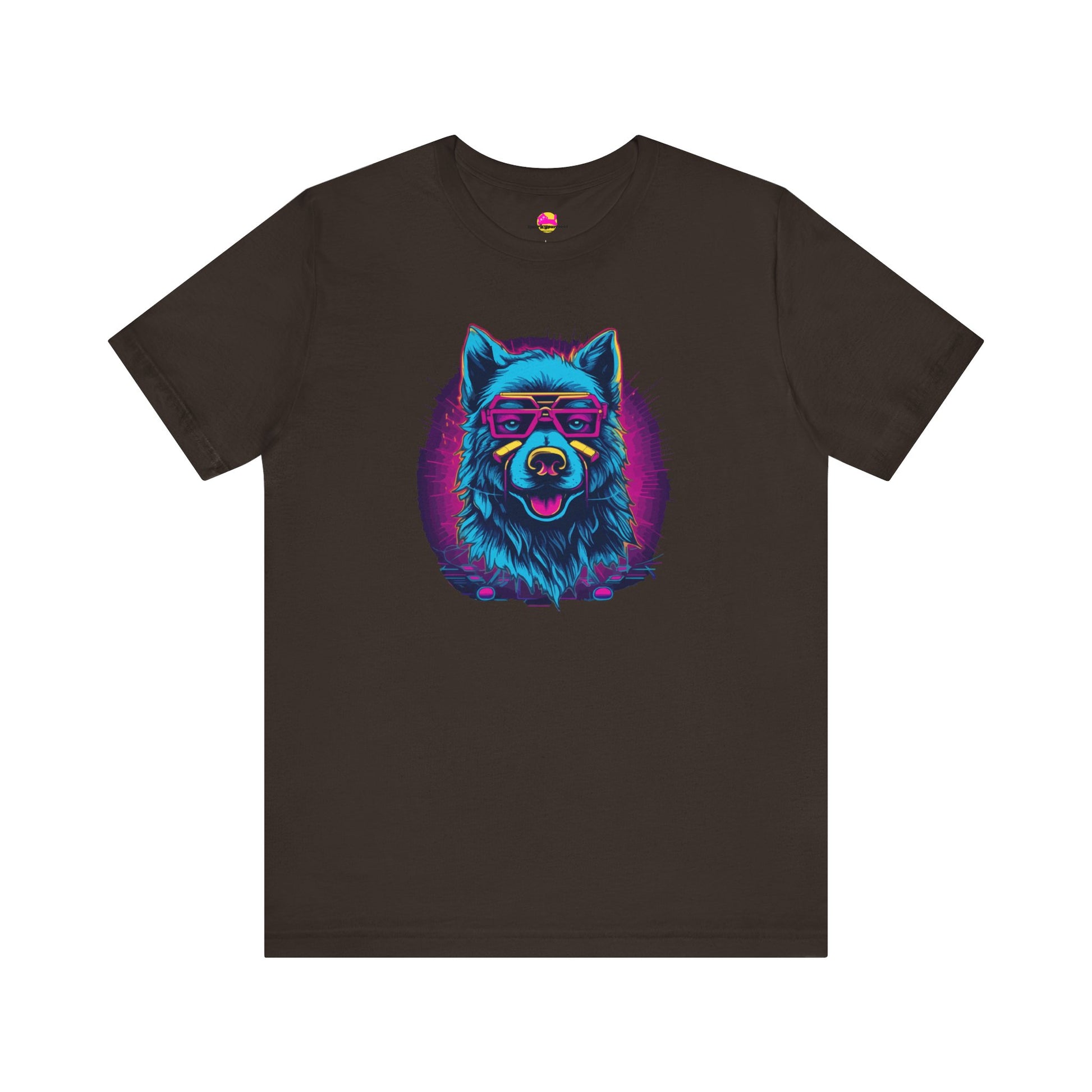 Wisdom in the Cosmos Celestial Vision of the Cosmic Wolf T-Shirt alternate product view 3