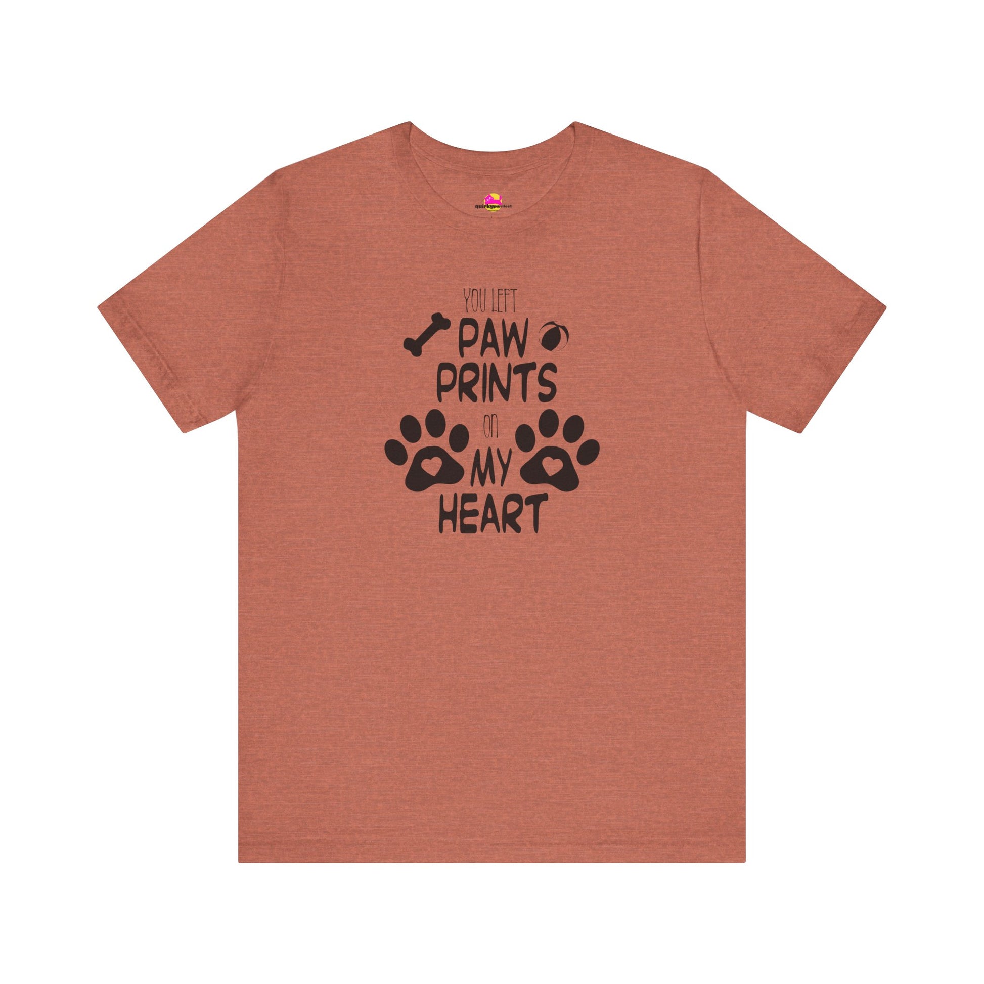 You Left Paw Prints On My Heart T-Shirt alternate product view 3