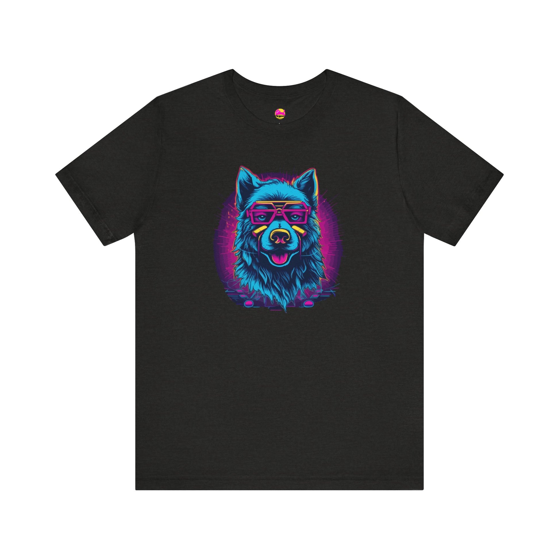Wisdom in the Cosmos Celestial Vision of the Cosmic Wolf T-Shirt alternate product view 5