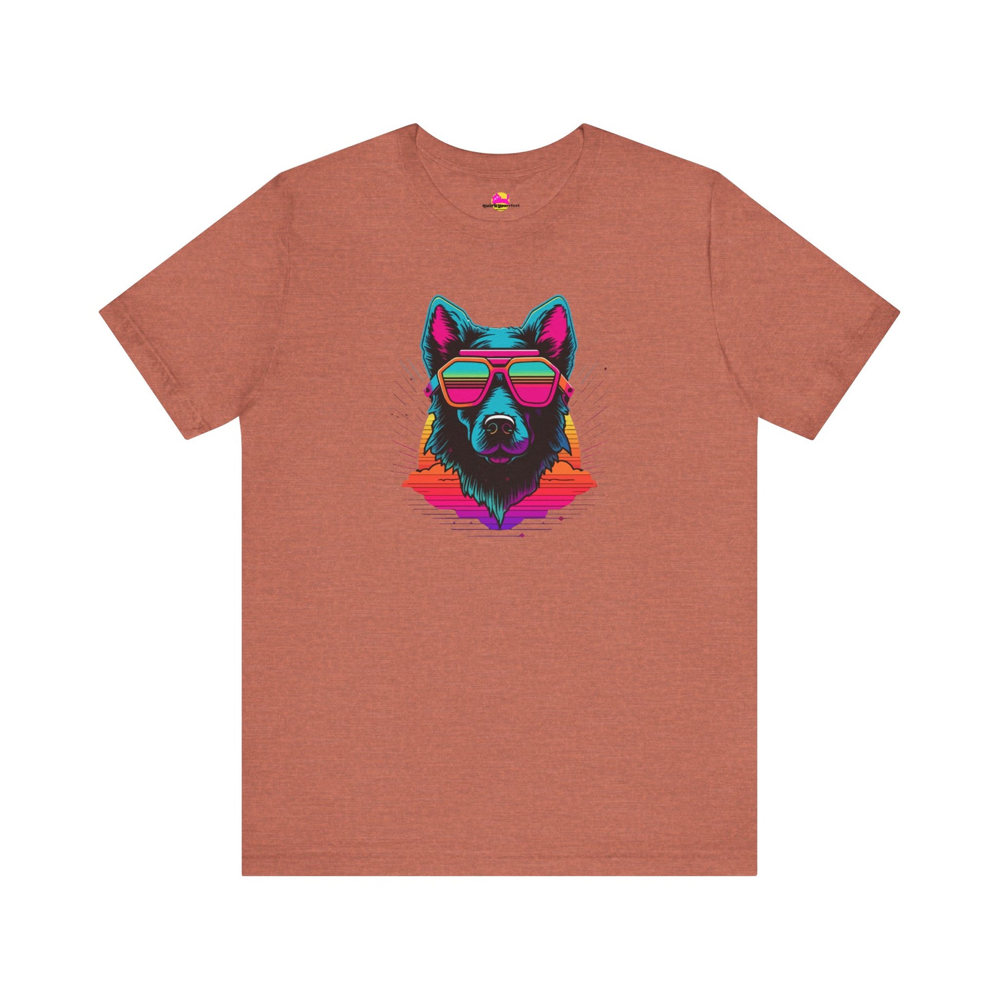 Cosmic Wolf Vibes Shades under Celestial Skies T-Shirt alternate product view 2