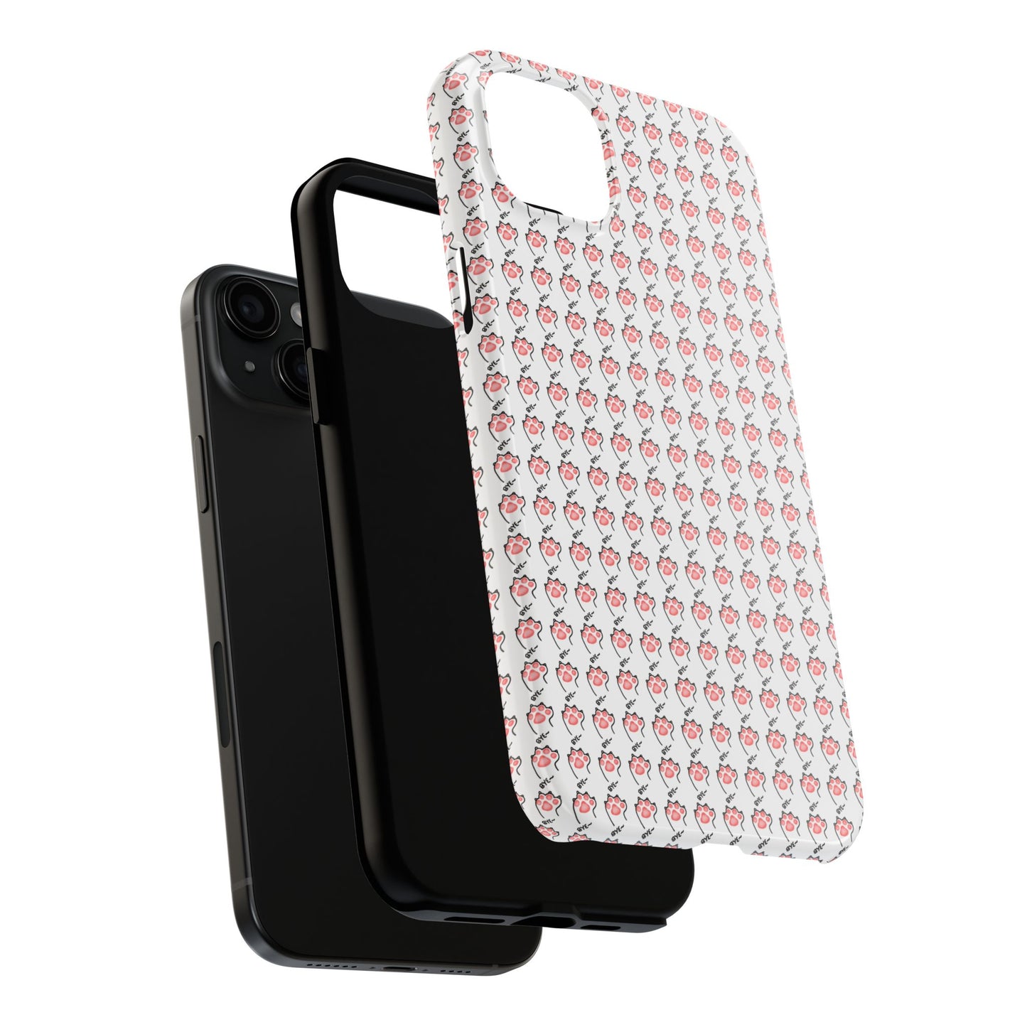 Cute Cat Paw Waving Bye Tough Phone Case