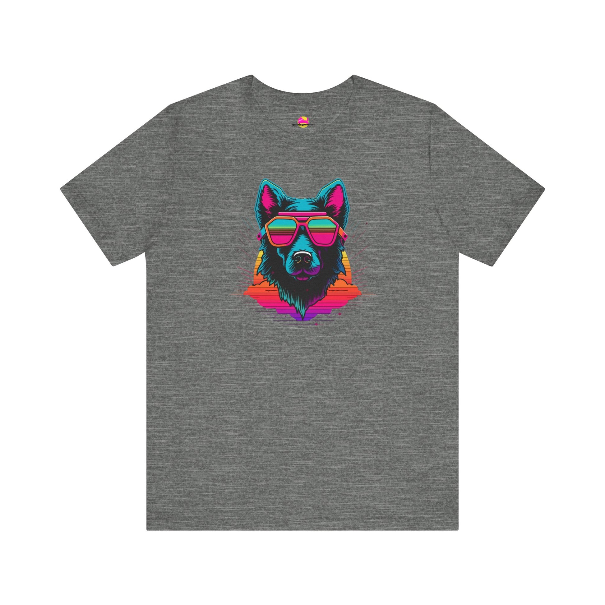 Cosmic Wolf Vibes Shades under Celestial Skies T-Shirt alternate product view 1