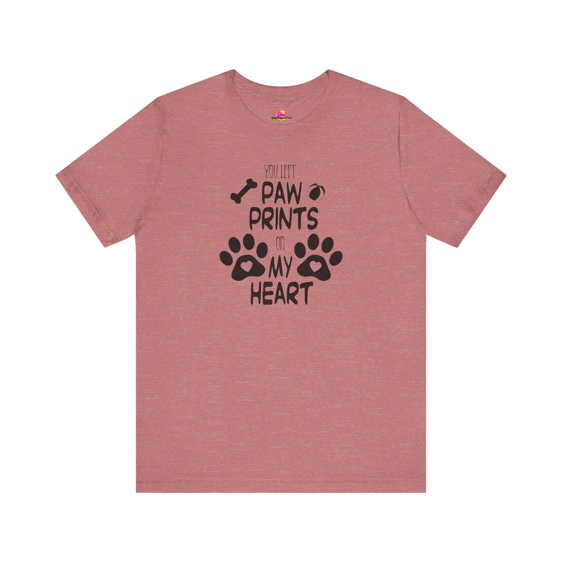 You Left Paw Prints On My Heart T-Shirt alternate product view 1