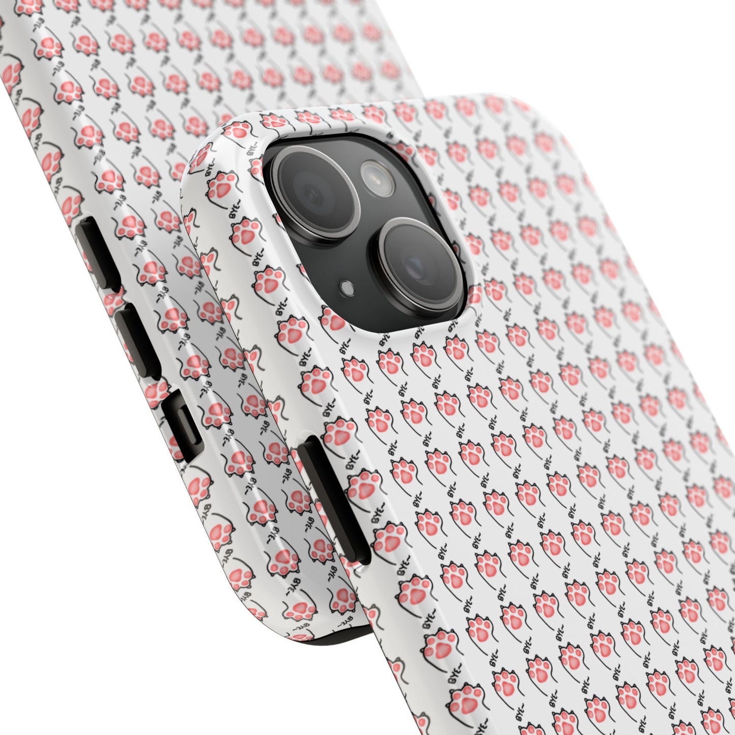 Cute Cat Paw Waving Bye Tough Phone Case