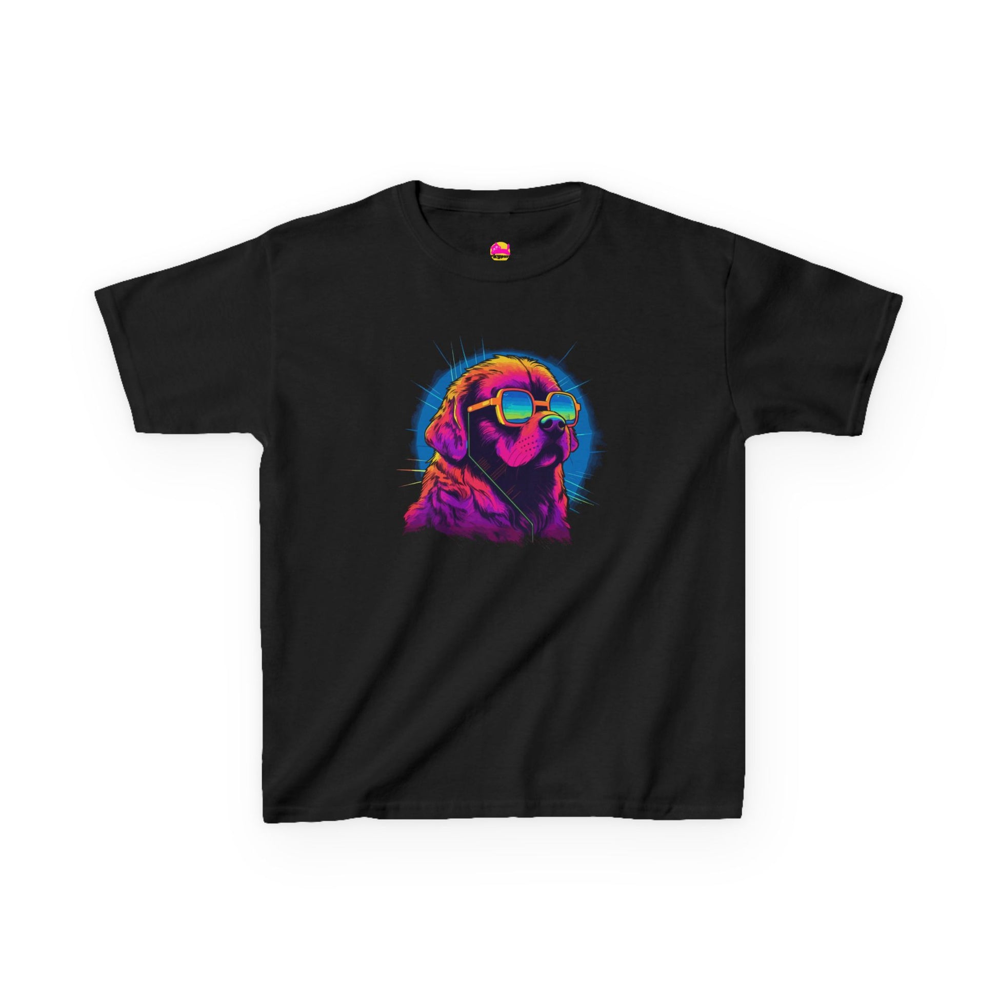 Stellar Rescuer St. Bernard in Cosmic Frames T-Shirt alternate product view 2