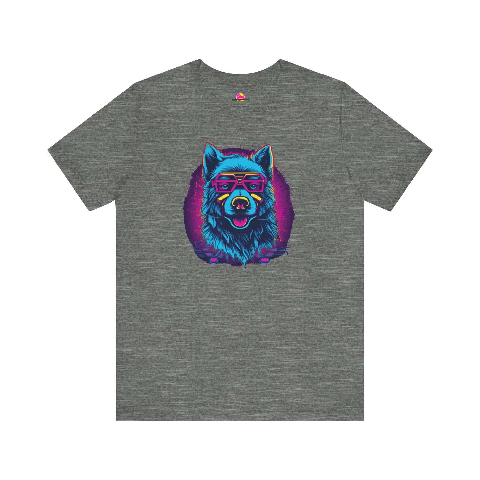 Wisdom in the Cosmos Celestial Vision of the Cosmic Wolf T-Shirt alternate product view 1
