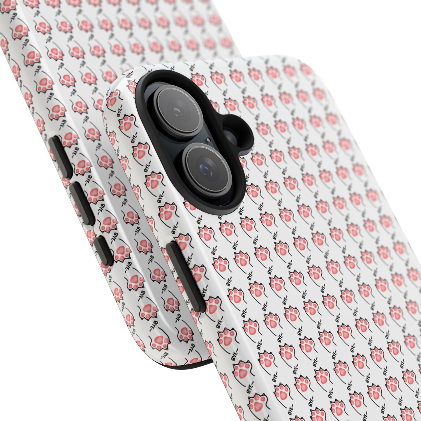 Cute Cat Paw Waving Bye Tough Phone Case