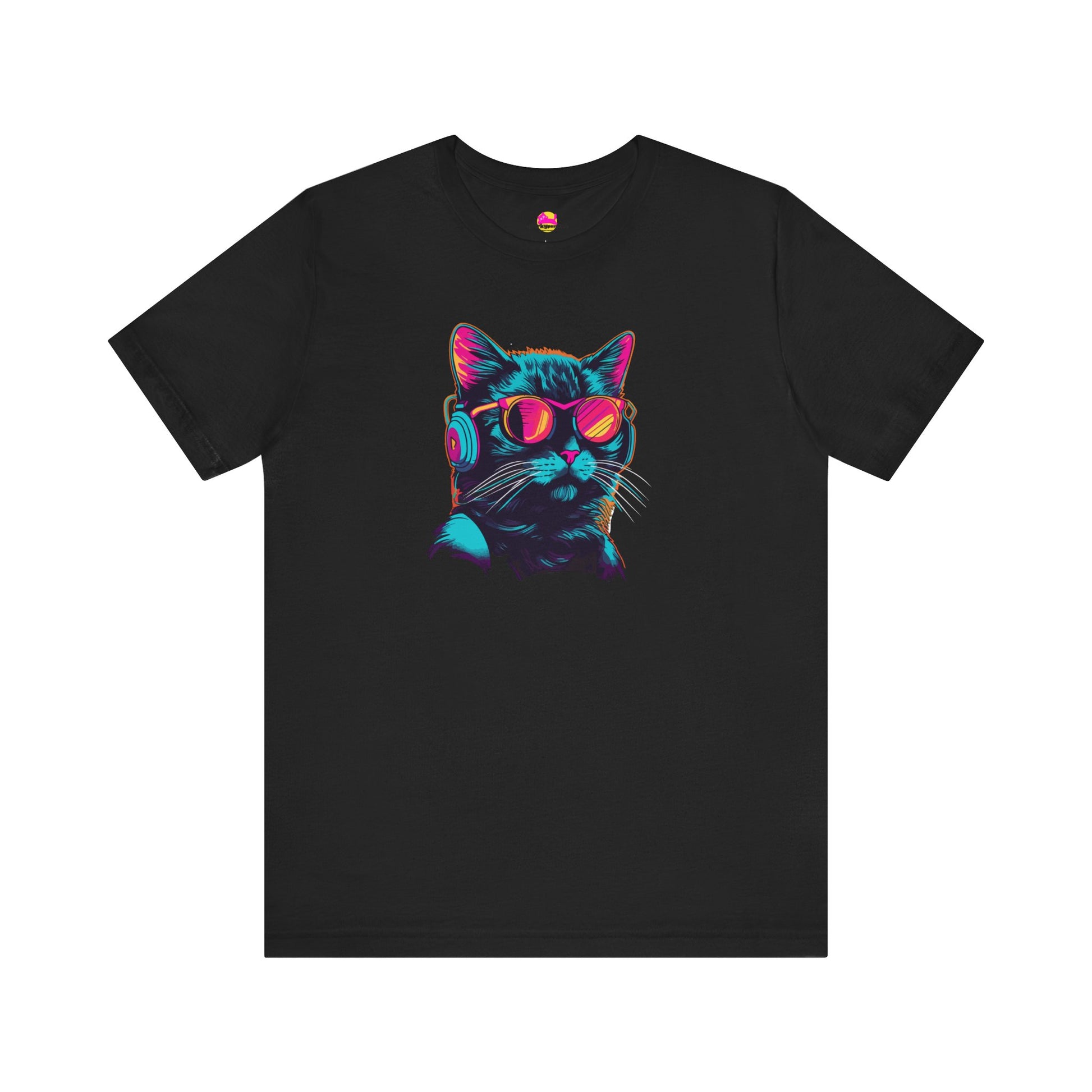 Steampurr Sonic Cat in Gears & Goggles Grooving to Retro Beats T-Shirt alternate product view 2