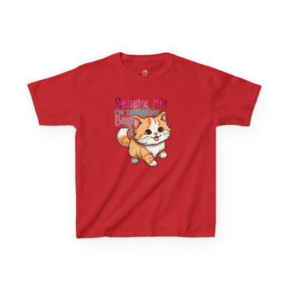 Kids Heavy Cotton Tee - Believe Me I'm Trying My Best T-Shirt