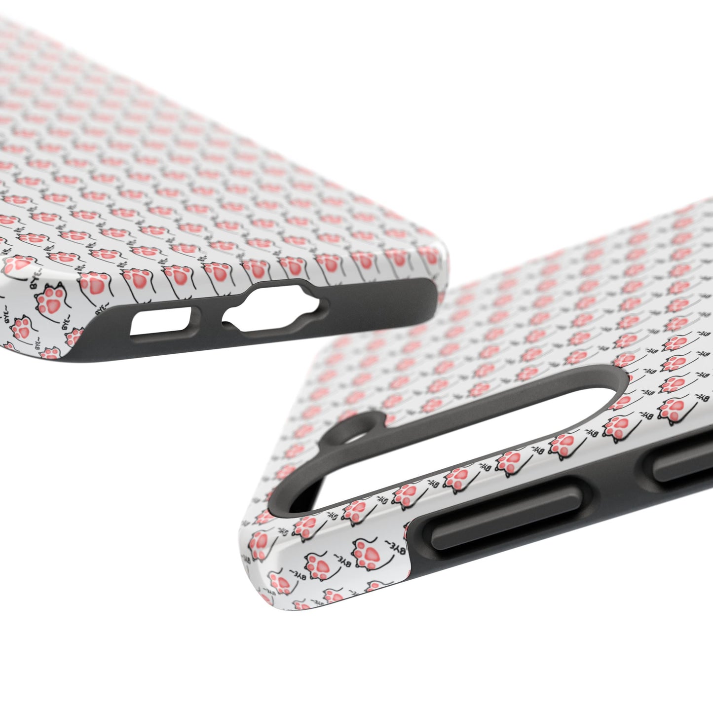 Cute Cat Paw Waving Bye Tough Phone Case