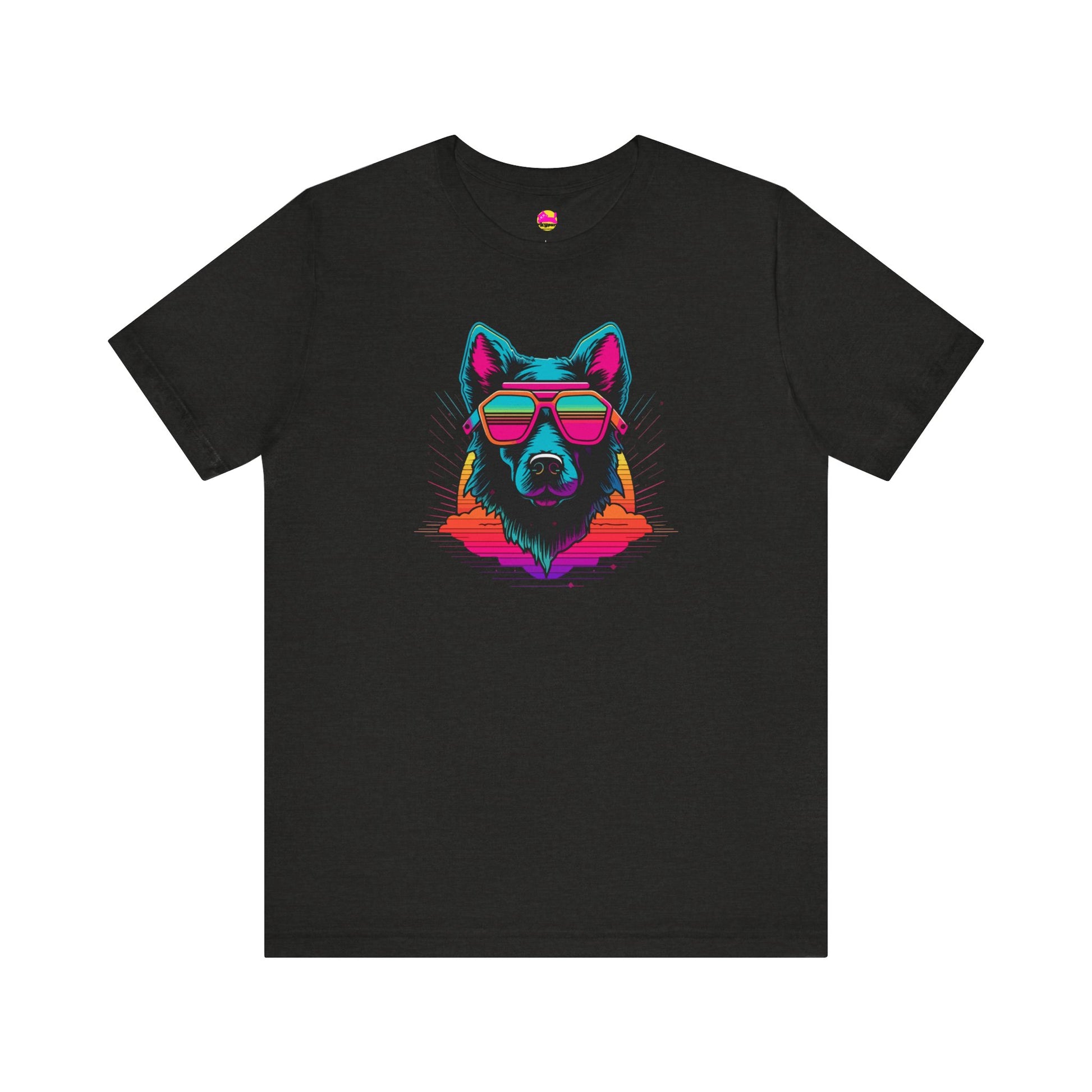 Cosmic Wolf Vibes Shades under Celestial Skies T-Shirt alternate product view 7