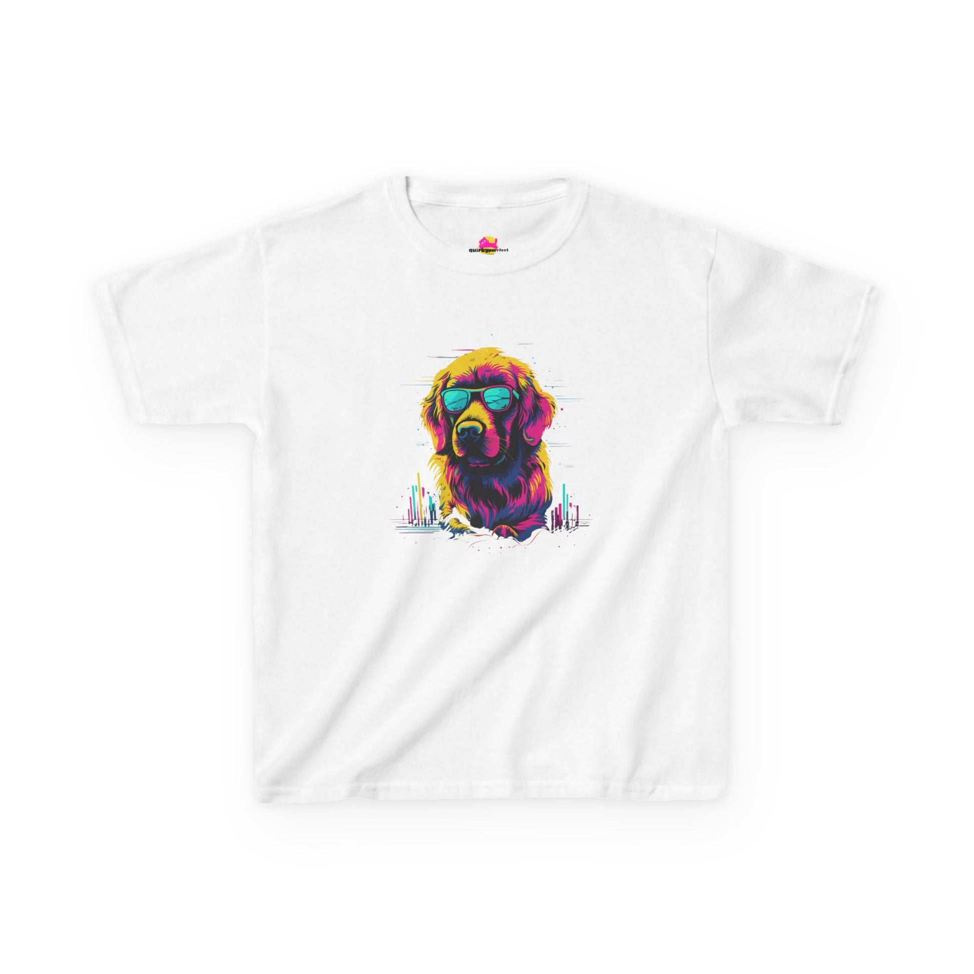 Cosmic Canine Cool Shades and Skylines T-Shirt alternate product view 1