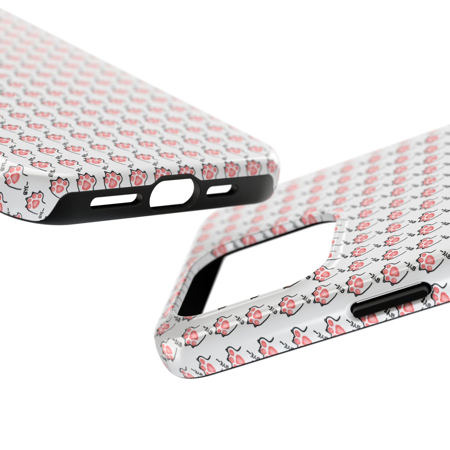 Cute Cat Paw Waving Bye Tough Phone Case