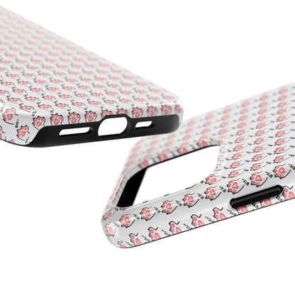 Cute Cat Paw Waving Bye Tough Phone Case