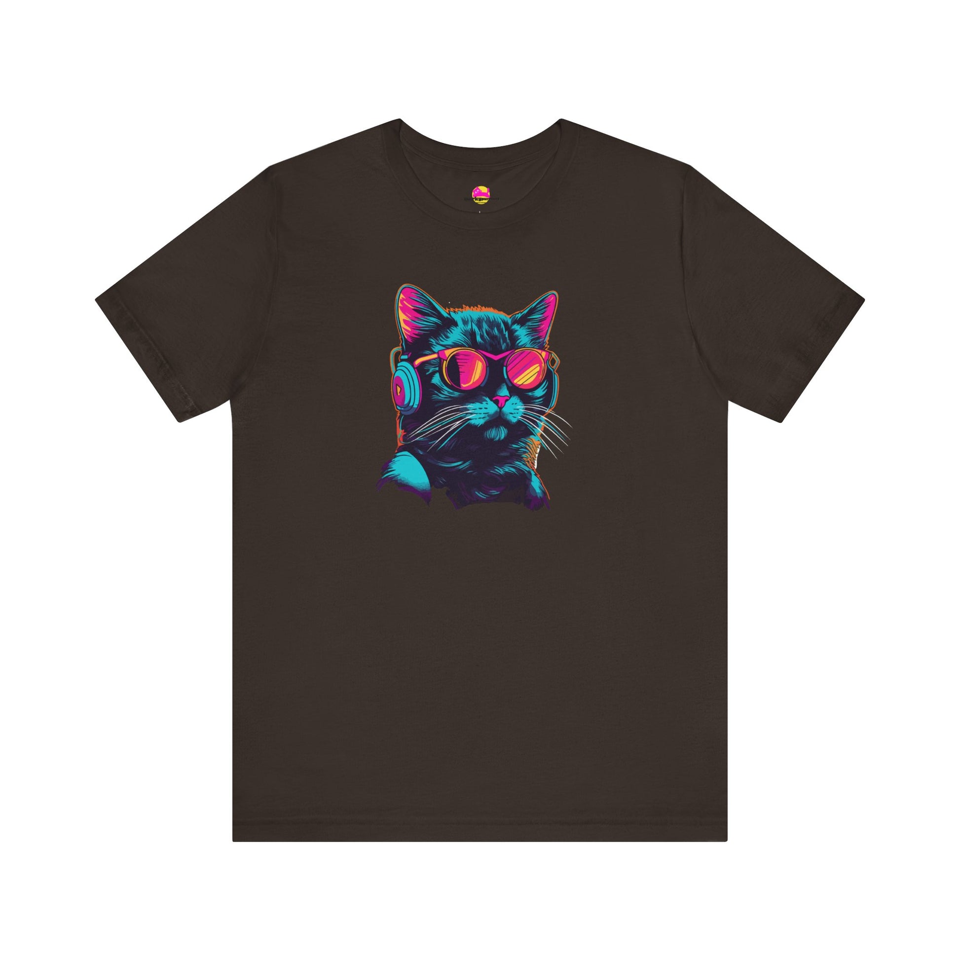 Steampurr Sonic Cat in Gears & Goggles Grooving to Retro Beats T-Shirt alternate product view 1