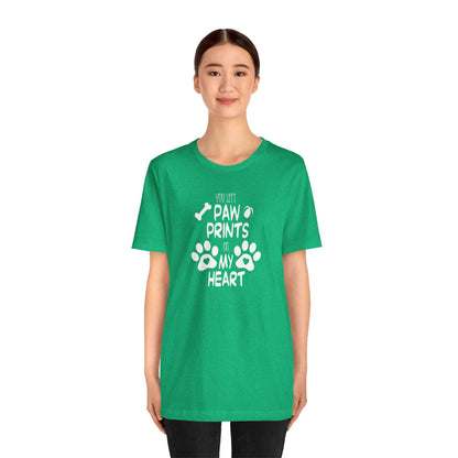 You Left Paw Prints On My Heart T-Shirt