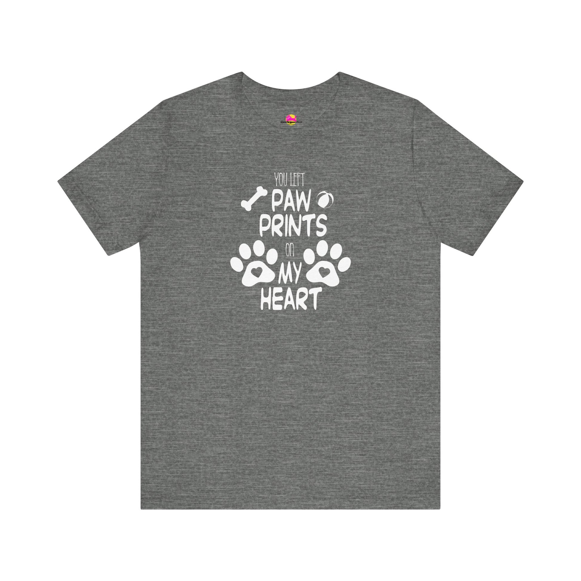 You Left Paw Prints On My Heart T-Shirt alternate product view 2