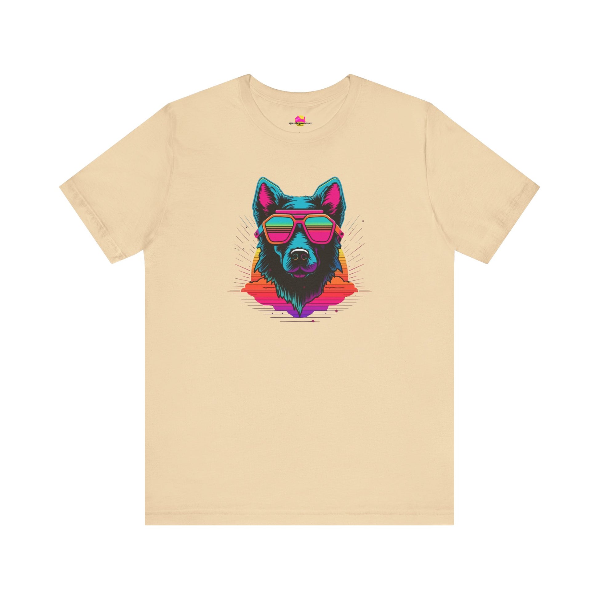 Cosmic Wolf Vibes Shades under Celestial Skies T-Shirt alternate product view 4