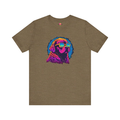 Stellar Rescuer: St. Bernard in Cosmic Frames T-Shirt