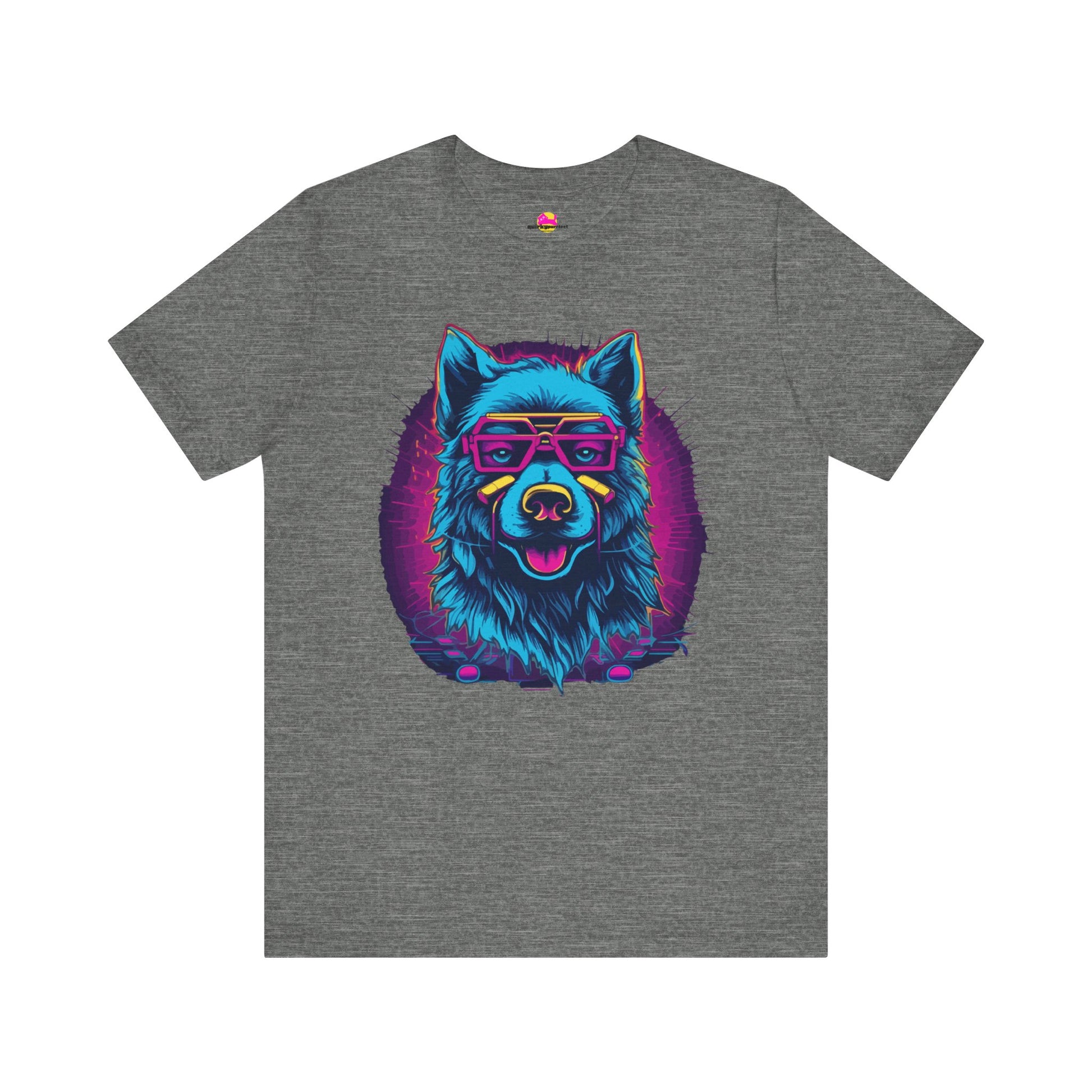 Wisdom in the Cosmos Celestial Vision of the Cosmic Wolf T-Shirt alternate product view 1