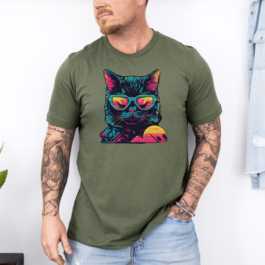 Feline Pharaoh: Shades of Cool in the Desert Sun T-Shirt