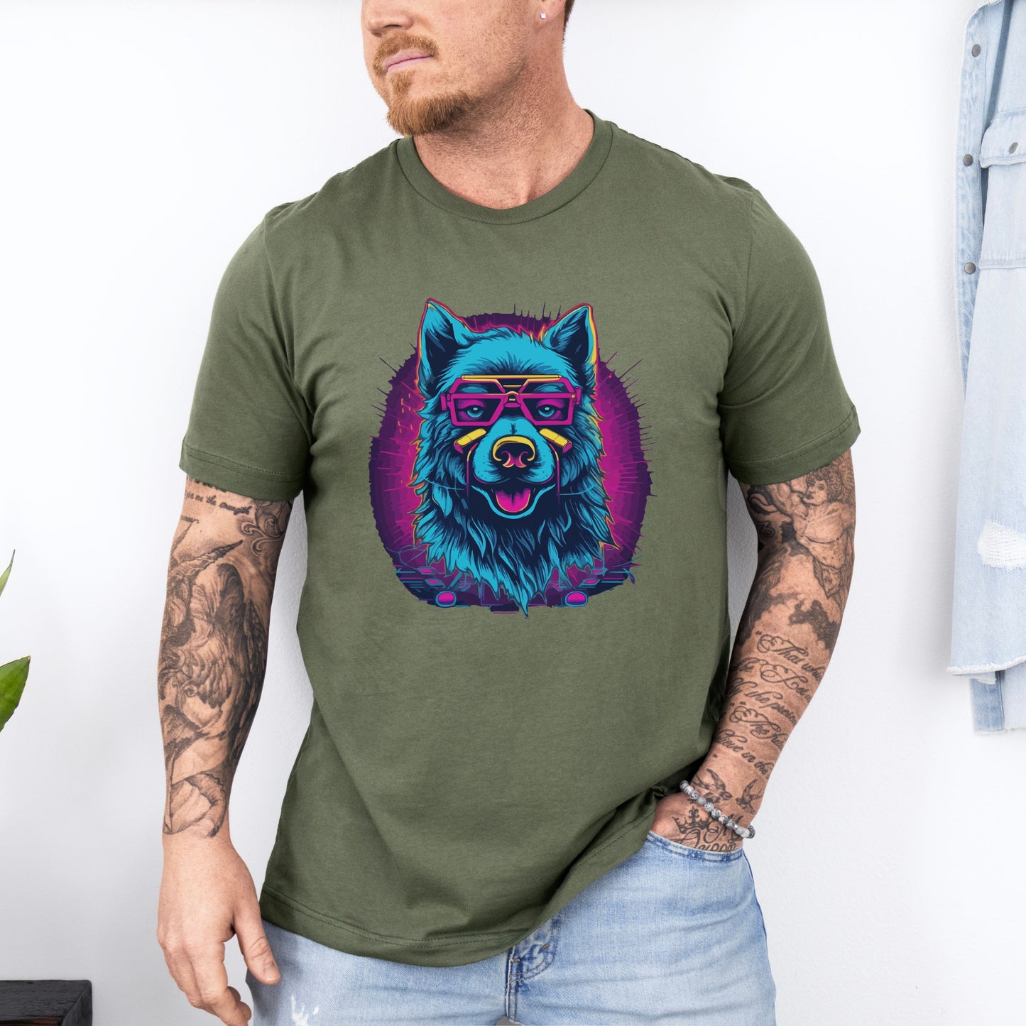 Wisdom in the Cosmos: Celestial Vision of the Cosmic Wolf T-Shirt