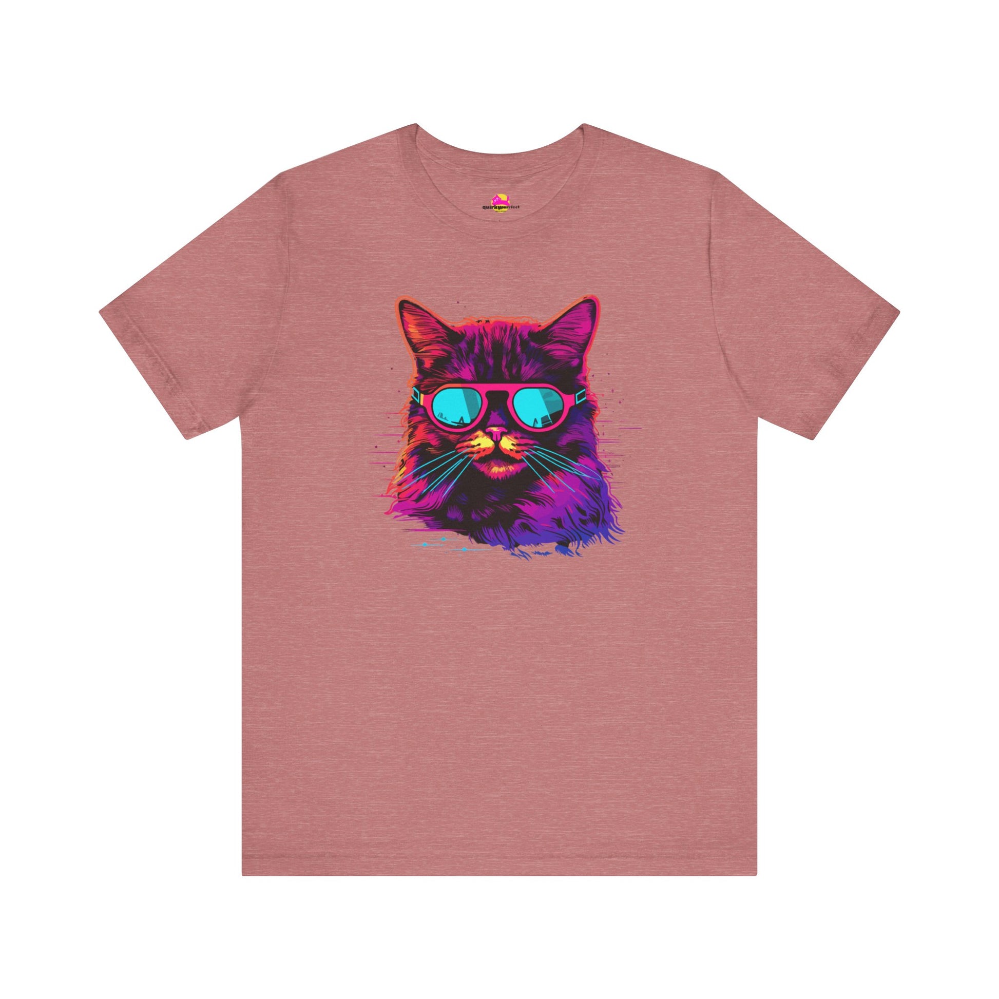 Cosmic Steel Cat Metal Magic in Celestial Shades T-Shirt alternate product view 1