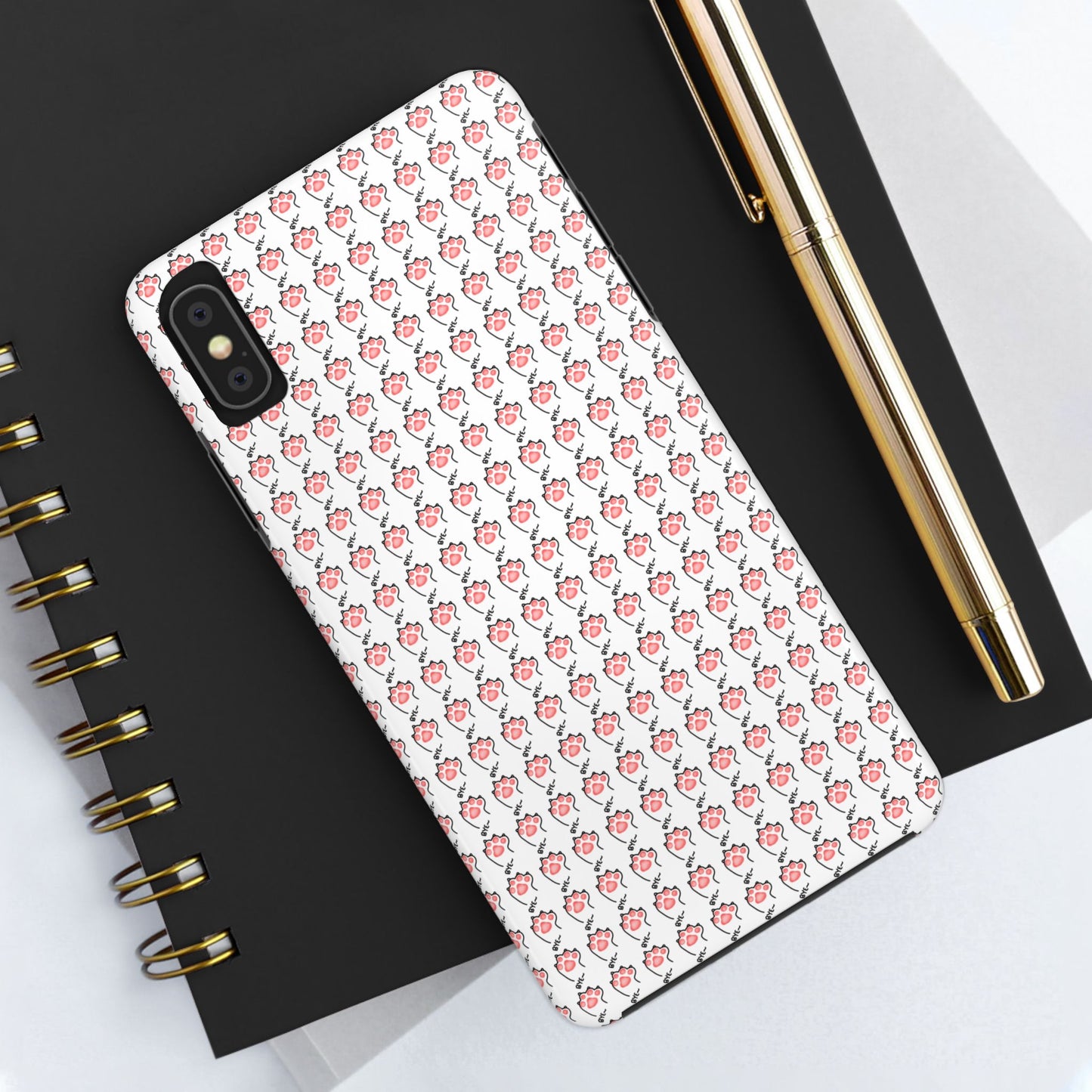 Cute Cat Paw Waving Bye Tough Phone Case