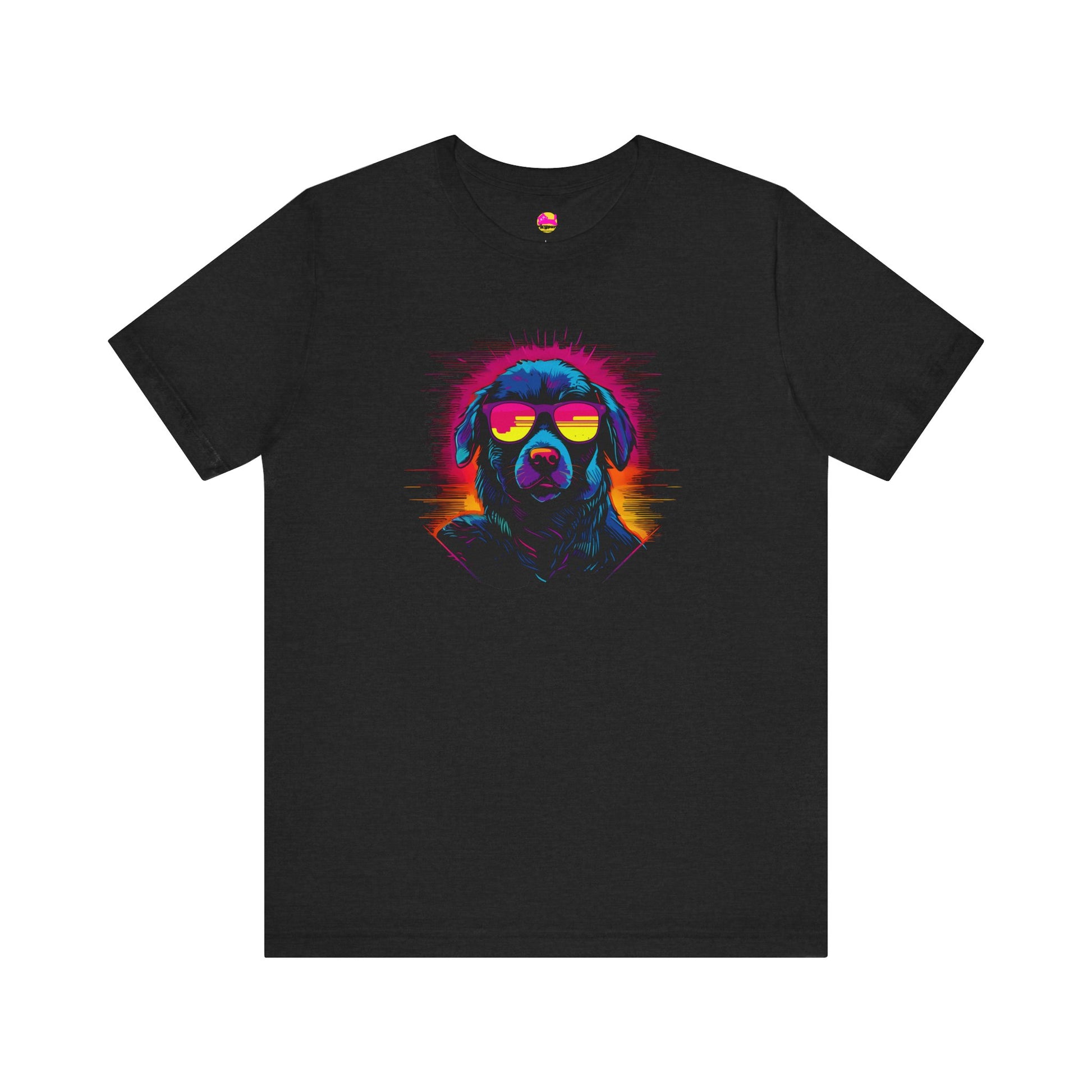 Labrador Nebula Cosmic Canine Gaze at Sunset T-Shirt alternate product view 2