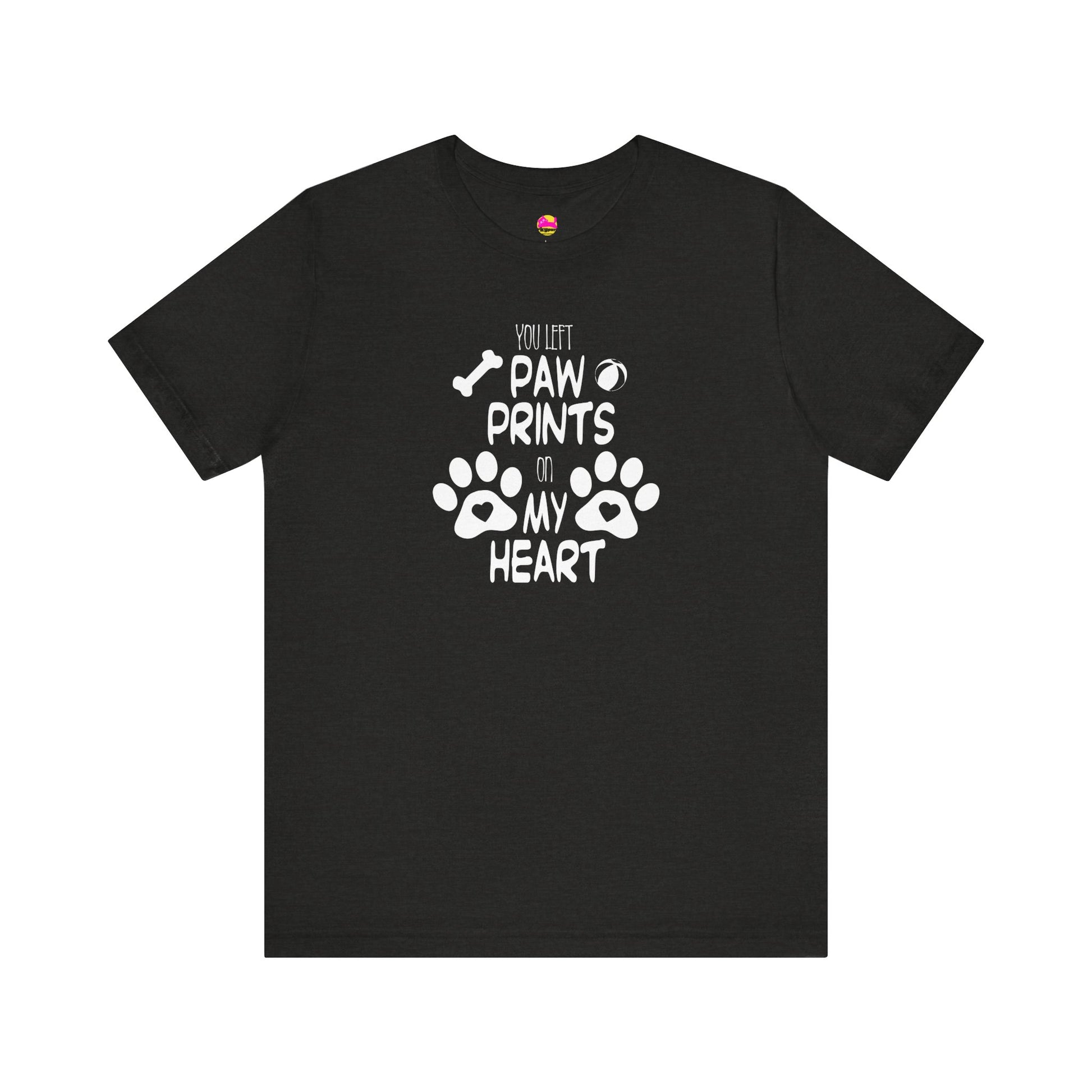 You Left Paw Prints On My Heart T-Shirt alternate product view 4