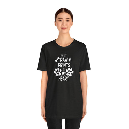 You Left Paw Prints On My Heart T-Shirt