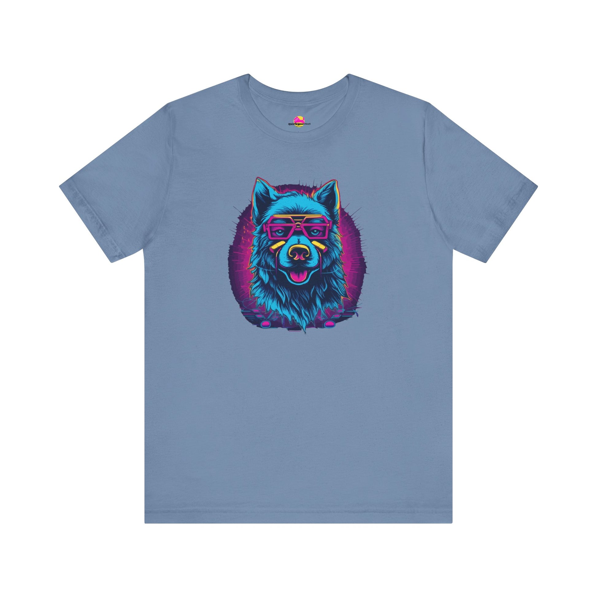 Wisdom in the Cosmos Celestial Vision of the Cosmic Wolf T-Shirt alternate product view 9