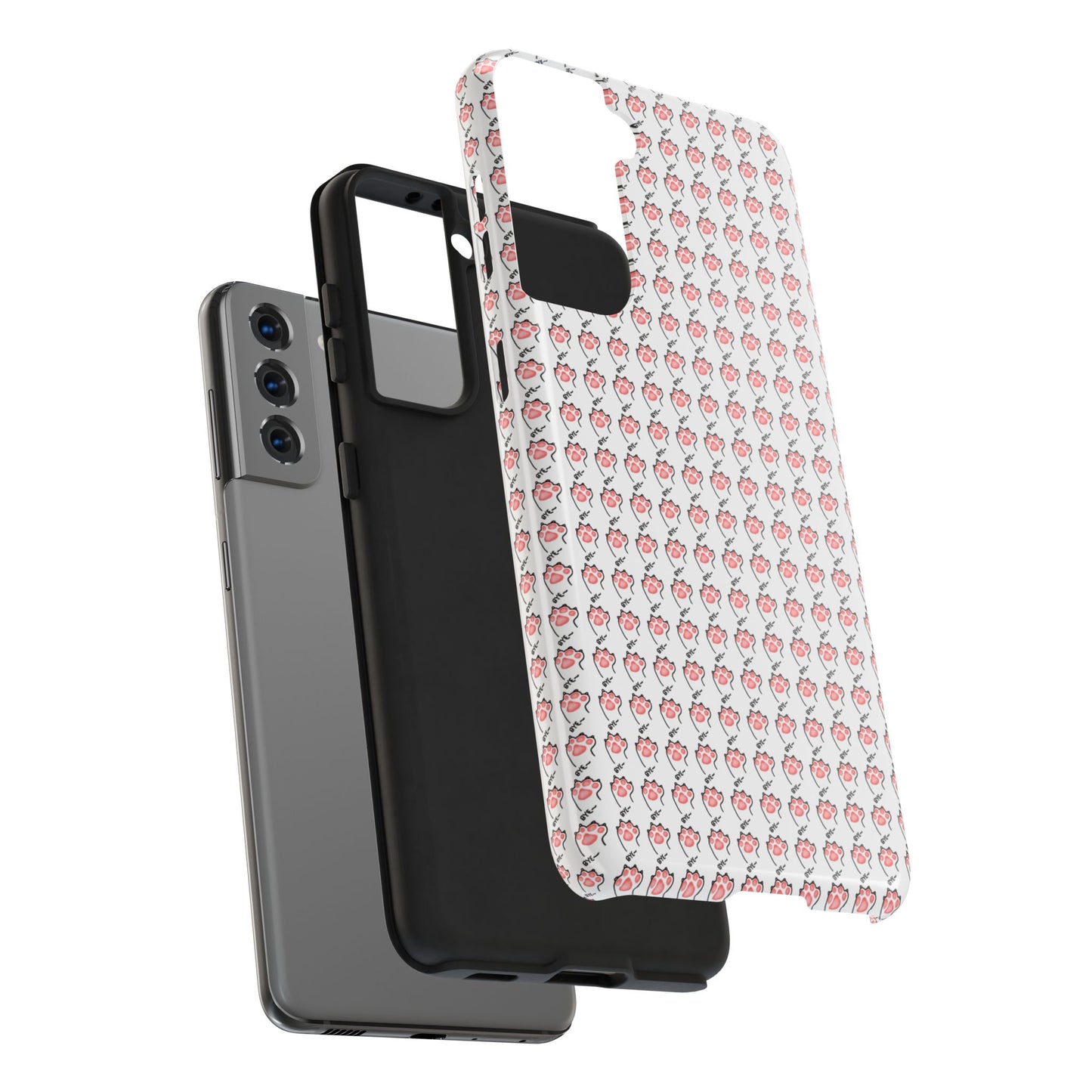 Cute Cat Paw Waving Bye Tough Phone Case