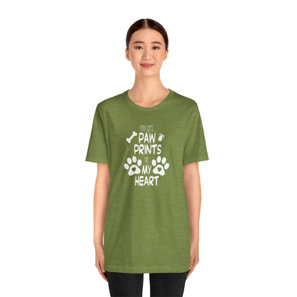 You Left Paw Prints On My Heart T-Shirt