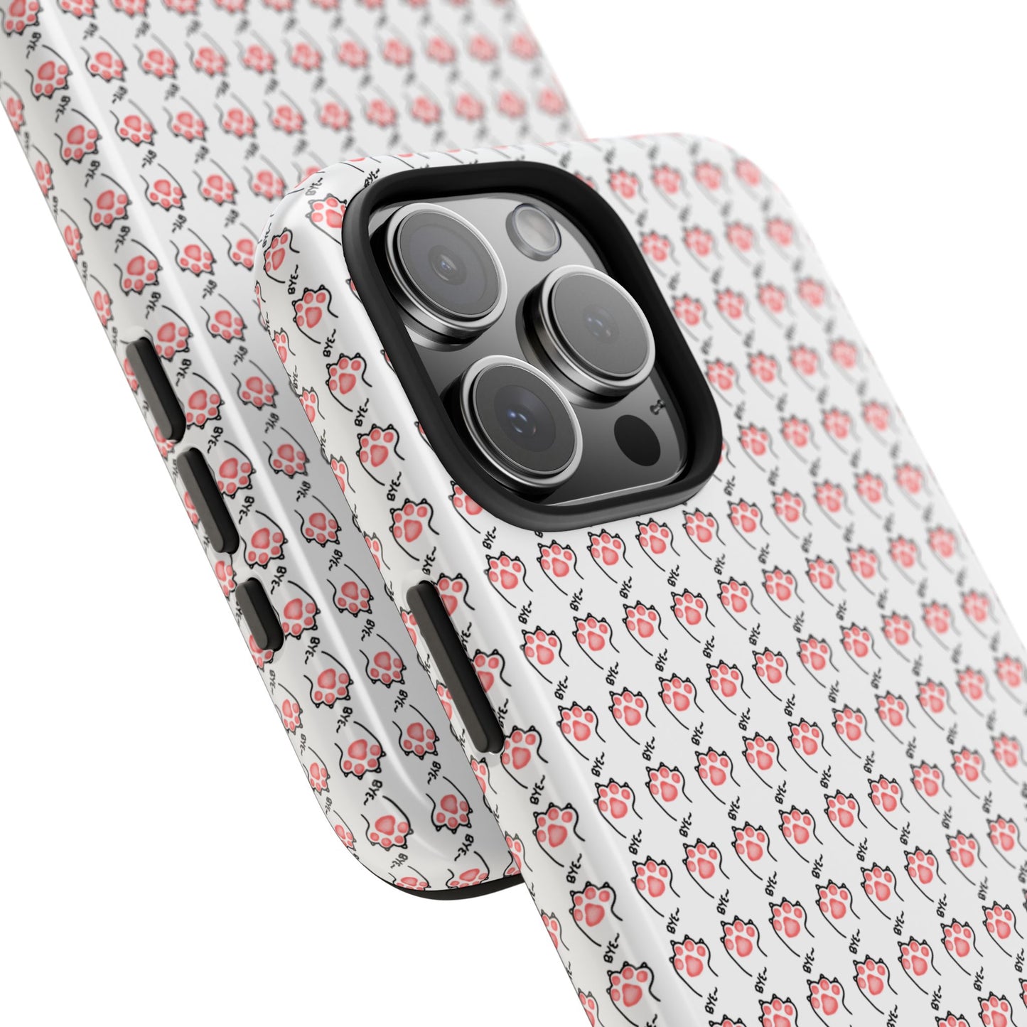 Cute Cat Paw Waving Bye Tough Phone Case