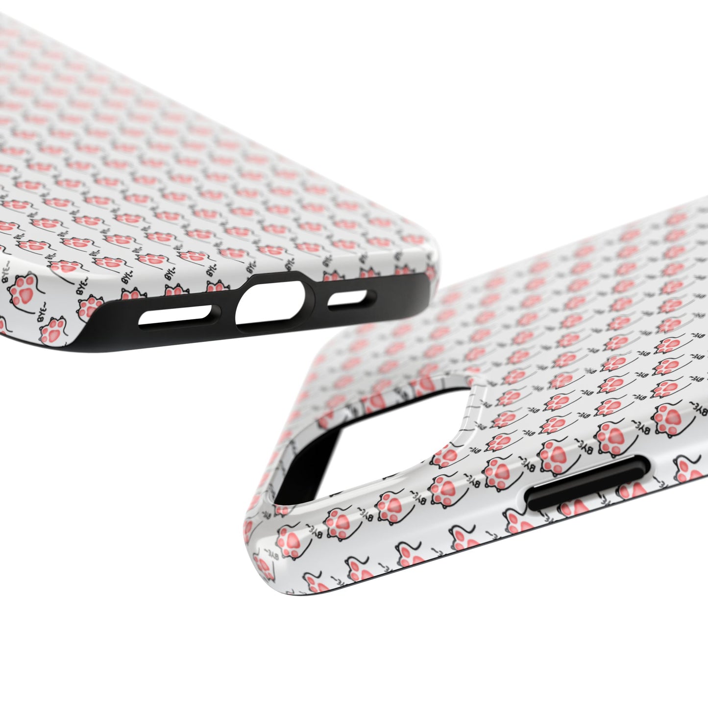 Cute Cat Paw Waving Bye Tough Phone Case